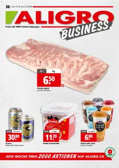 Aligro aktionen Business Chavannes, Matran, Genf, Sitten ab 31.08.2026 gültig