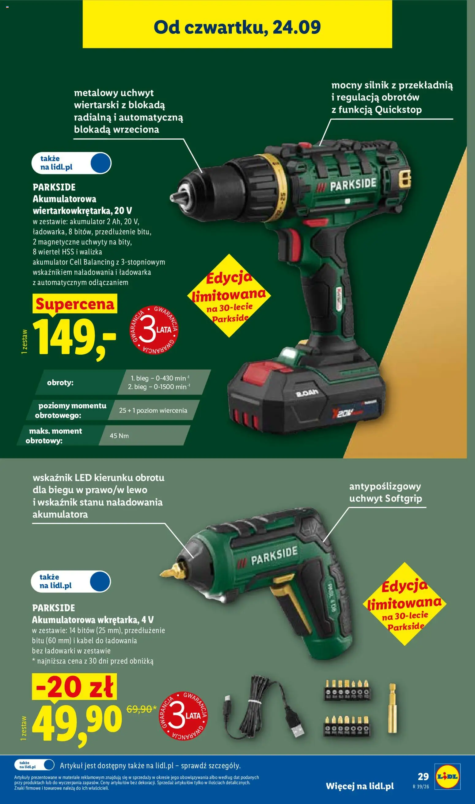 Lidl Polsko katalog od 21.09.2026 | Strana: 37 | Produkty: Parkside, Kabel, LED
