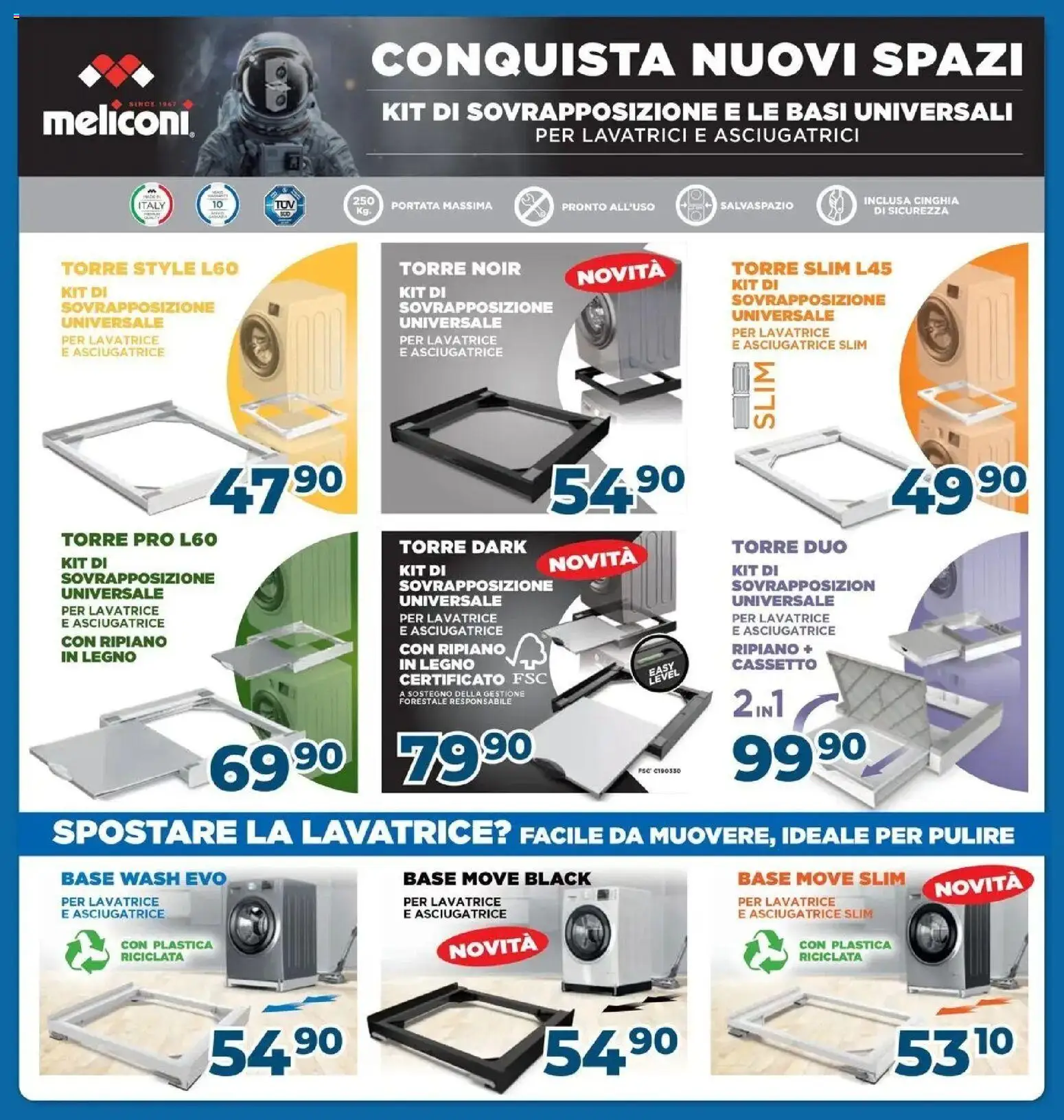 Volantino Trony del 02/10/2026 | Pagina: 15 | Prodotti: Ripiano, Lavatrice, Asciugatrice