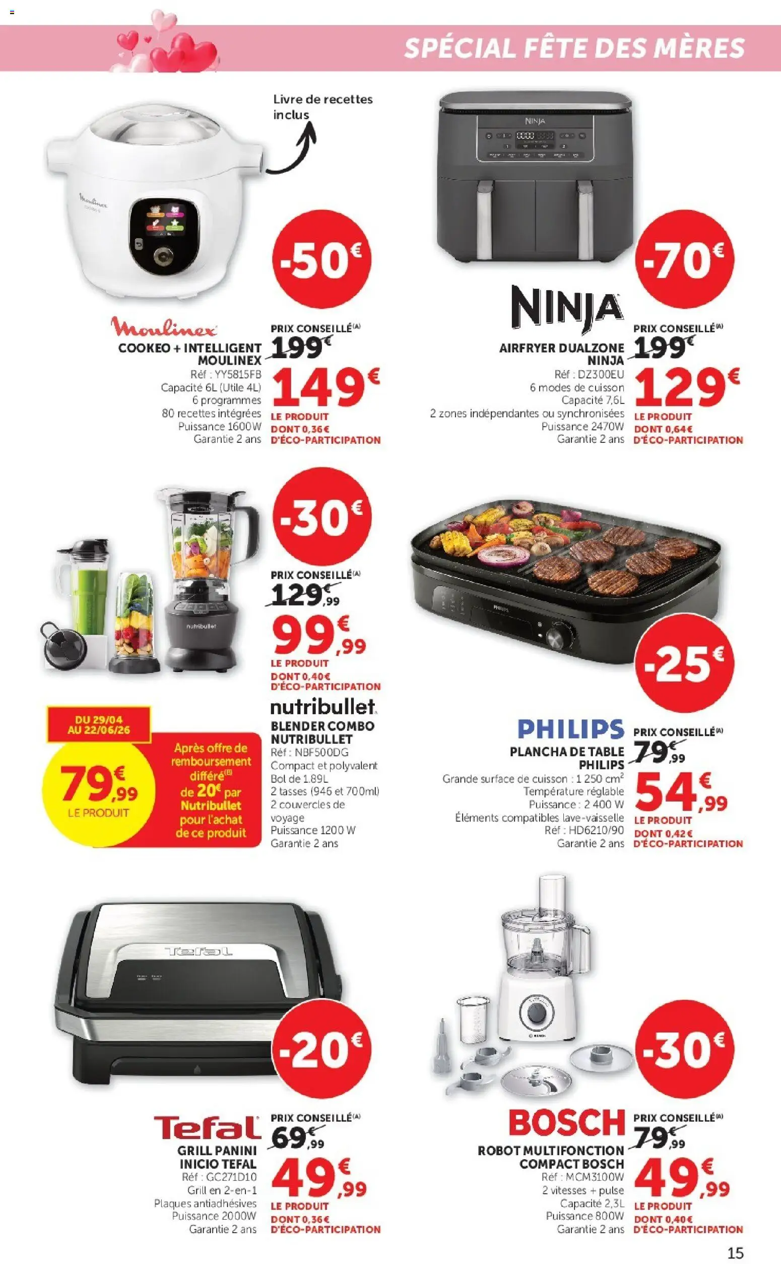 {H1} | Page: 15 | Produits: Blender, Robot, Table, Tasses
