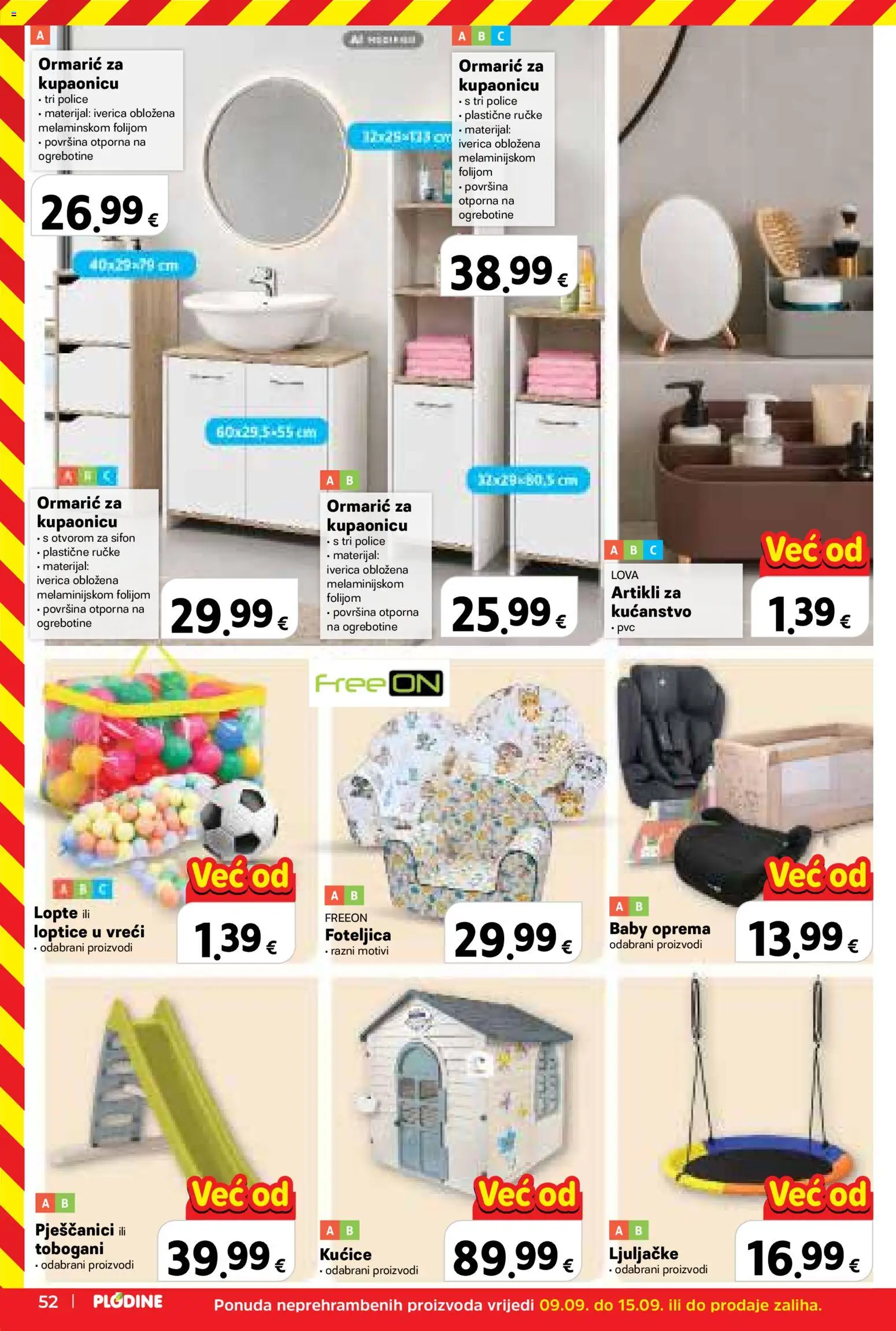 Plodine katalog | vrijedi od 09.09.2026 | Stranica: 52 | Proizvodi: Ljuljačke