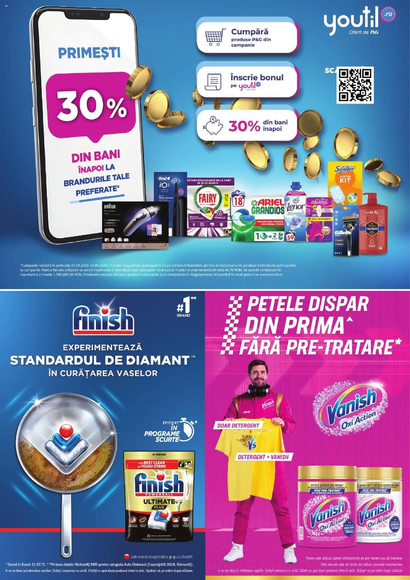 Noul catalog Mega Image – valabil de la 30.07.2026 | Pagină: 38 | Produse: Pomelo, Detergent, Çelik Mama ve Su Kabı, Apă