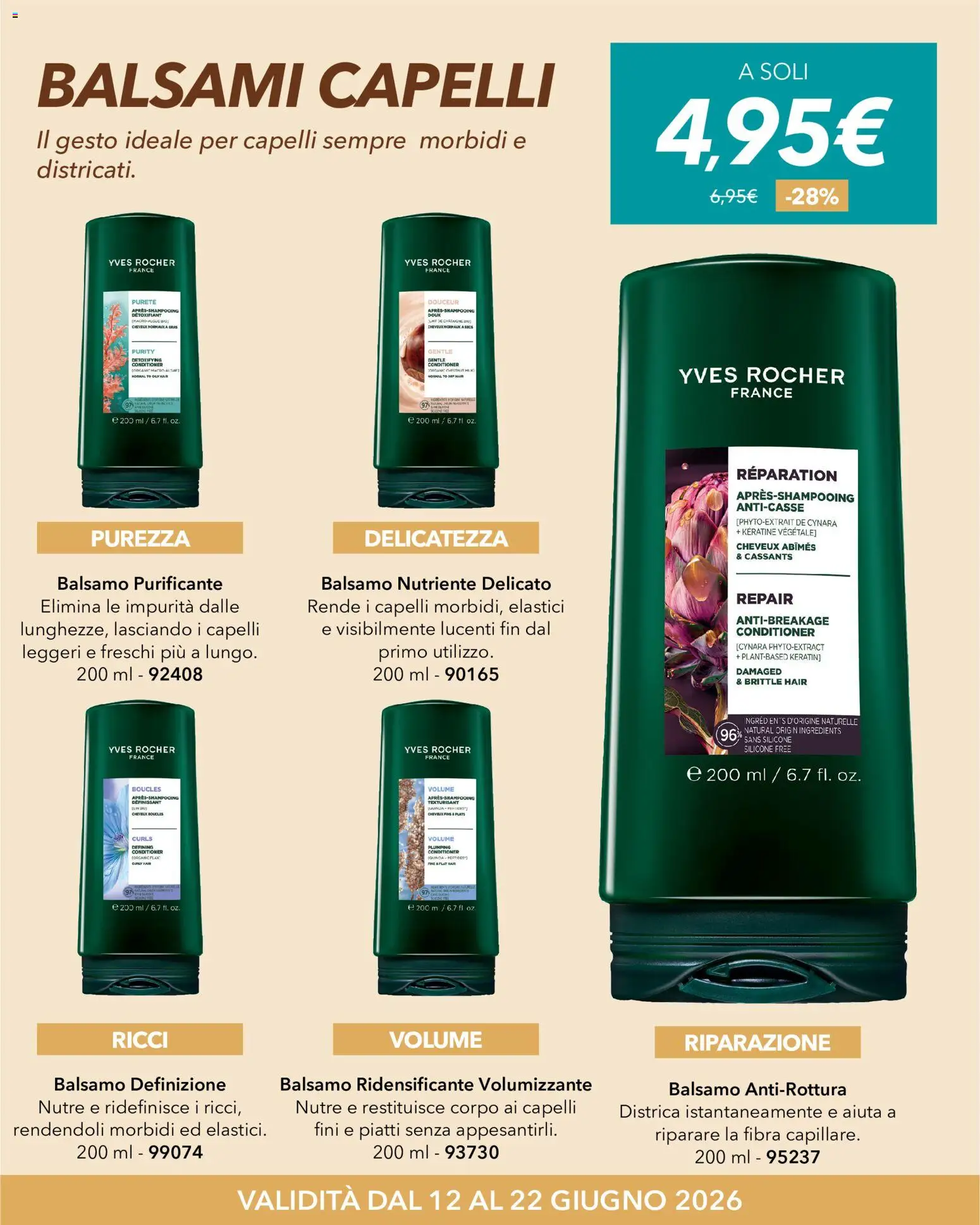 Volantino Yves Rocher del 12.06.2026 | Pagina: 8 | Prodotti: Balsamo, Silicone, Elastici